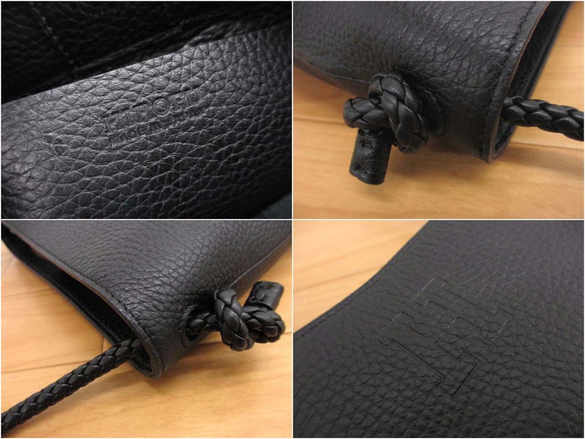 美品 ヒロフ HIROFU チェスタ レザーショルダーバッグ S