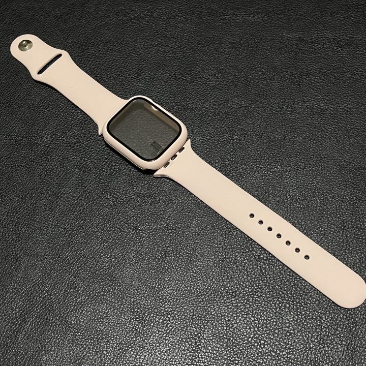 2点セット アップルウォッチ 41ｍｍ対応 ケースカバー+スポーツバンド 「ピンクベージュ」バンドサイズ Lサイズ apple watch シリーズ 7 8_画像10