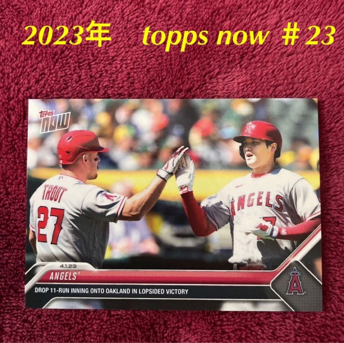 大谷翔平/マイク・トラウト　TOPPS NOW 2021年～2023年 WBC 侍ジャパン優勝シーン含む6枚セット 特製ケース付