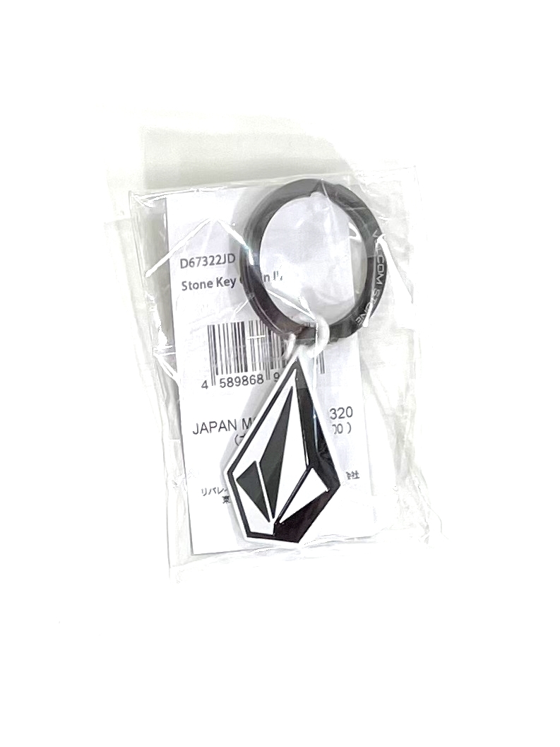 VOLCOM ボルコム D67322JDBLK② キーホルダー StoneKeyChain ストーンロゴ Logo 鉄製 チャーム アクセサリー ヴォルコム 新品即決 送料無料_画像1