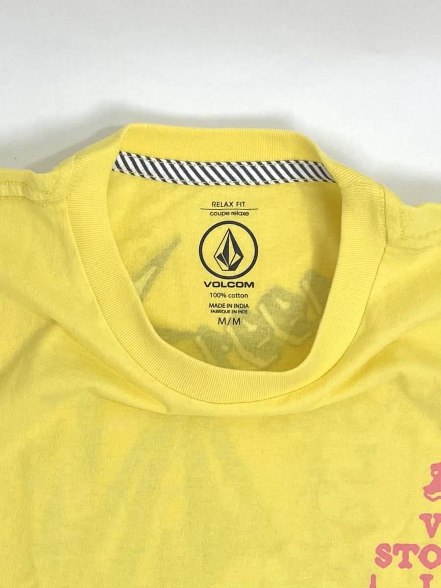 VOLCOM ボルコム AF222301YEF メンズ XSサイズ 半袖Tシャツ バックプリント T-Shirts 黄色 イエロー 古着風 ヴォルコム 新品 即決 送料無料_画像4