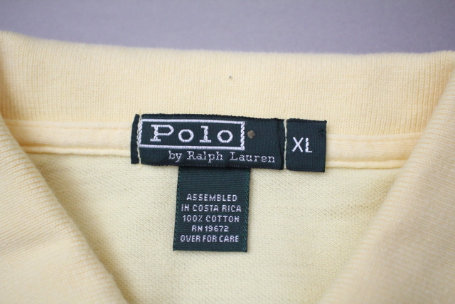 【Polo by Ralph Lauren】ラルフローレン　ポロシャツ　半袖　イエロー　カットソー　XLサイズ　古着_画像4
