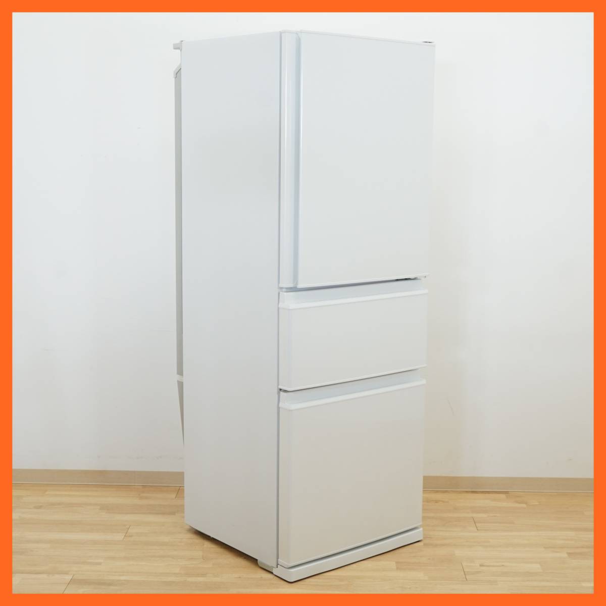 前ダ:美品【三菱】3ドア 冷凍冷蔵庫 330L MR-C33G-W 2022年 80Lビッグ