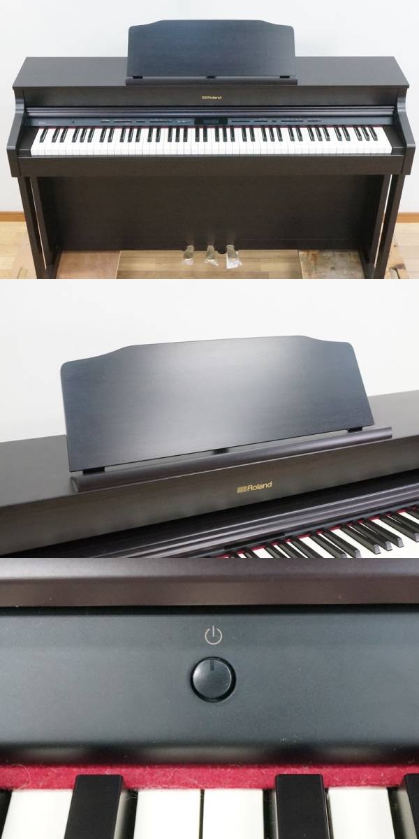 前ダ:【Roland/ローランド】電子ピアノ HP603 2019年 ハイブリッド鍵盤88鍵 内蔵曲375曲 レッスン機能 Bluetooth対応  高低自在椅子付