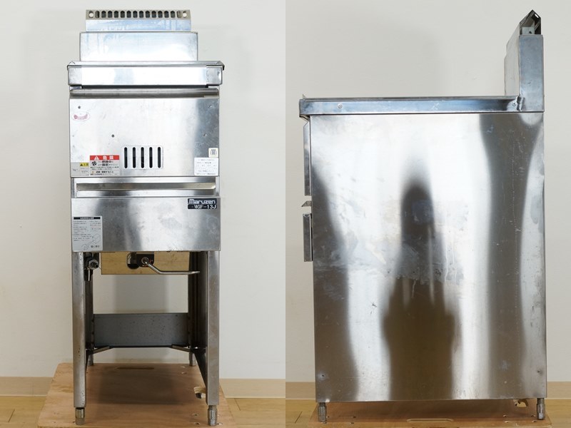 前ダ:【マルゼン】業務用 ガスフライヤー 油量13L MGF-13J 油缶付 ガス