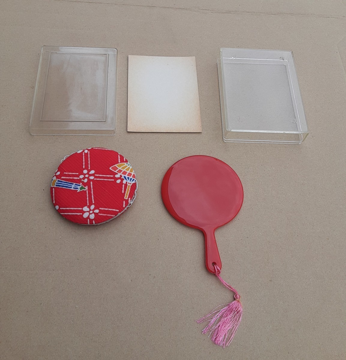  hand-mirror collection miscellaneous goods retro Japanese style peace pattern small articles red red mirror 