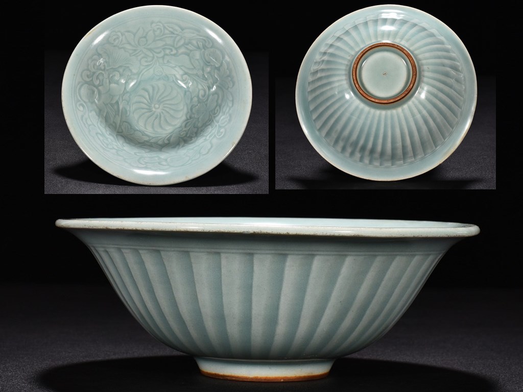 返品送料無料】 【多寶屋】Bu520□宋時代斗笠碗□高さ6.5cm直径17.3