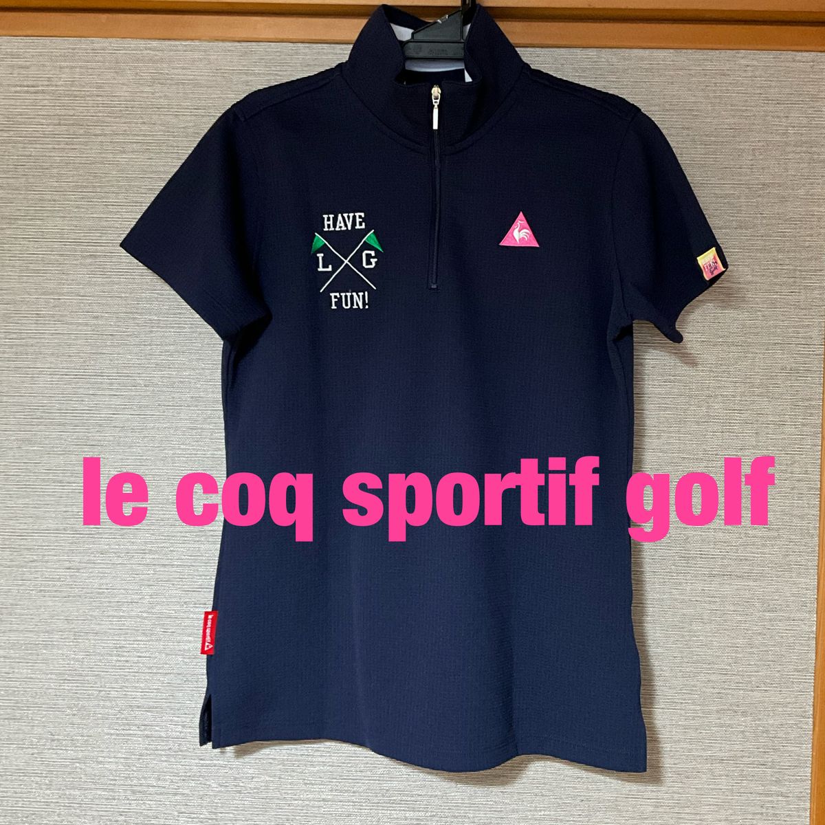 ※最終値下げ※【ほぼ未使用】 ルコックゴルフ le coq sportif ハーフジップ 半袖シャツ ハーフジップ 半袖シャツ