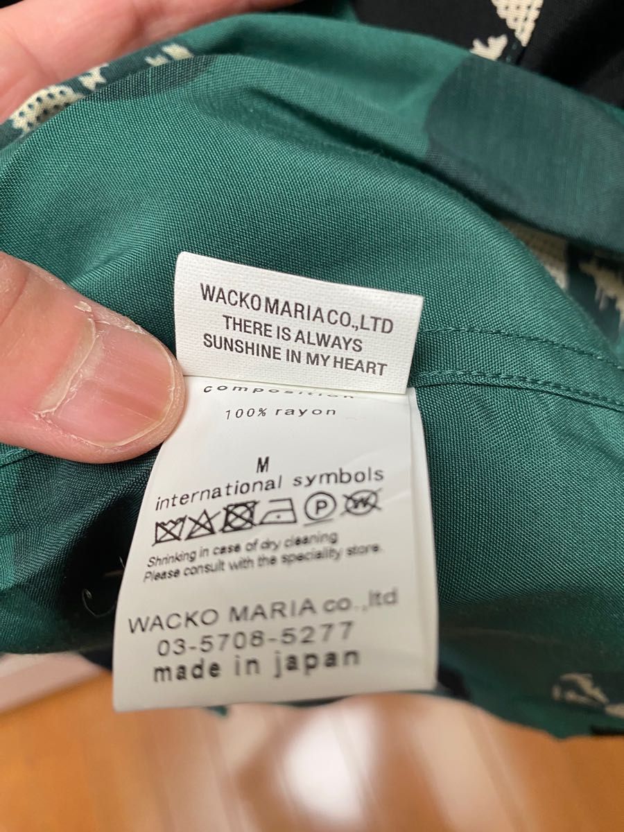希少カラー WACKO MARIA ワコマリア アロハ レコード グリーン M