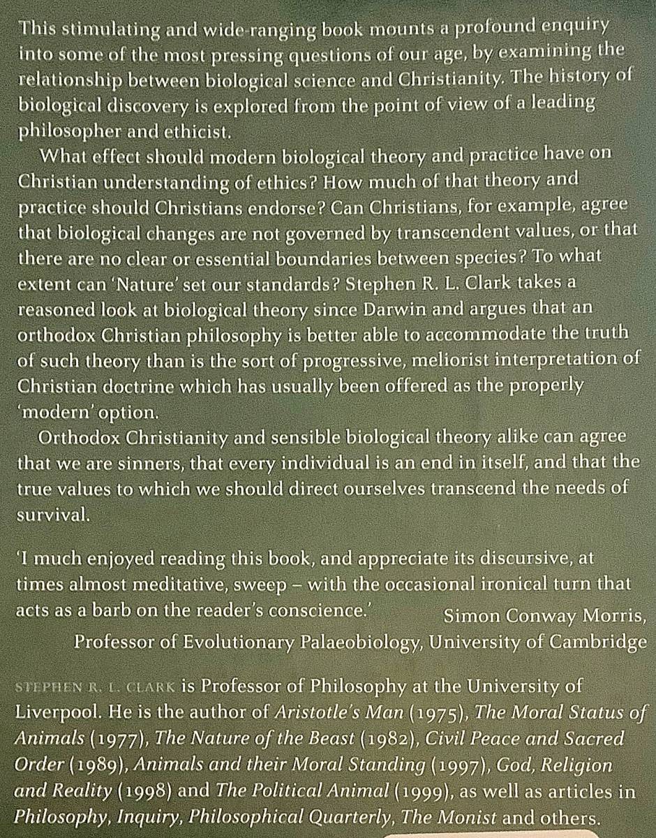 洋書　生物学とキリスト教倫理 『Biology and Christian ethics』 Stephen R.L. Clark 著 ●自然科学 科学 宗教学 神学 進化論 ダーウィン_画像9