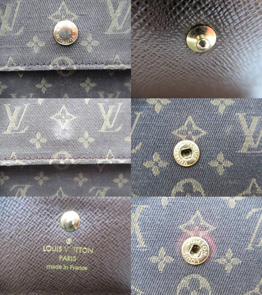 ▲▲ルイヴィトン LOUIS VUITTON M95233 ミニラン ポルトフォイユ・エリーズ エベヌ Wホック財布 3つ折り モノグラム 中古 USED▲▲_画像6