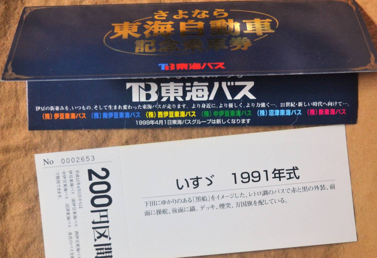 東海バス「さよなら 東海自動車」記念乗車券(5枚組)　1999_画像7