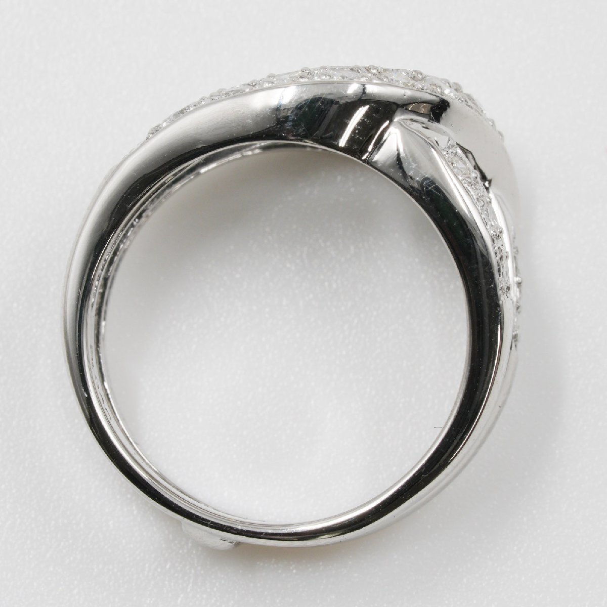 プラチナ Pt900 リング ダイヤ クロスデザイン カップルリング 0.40ct