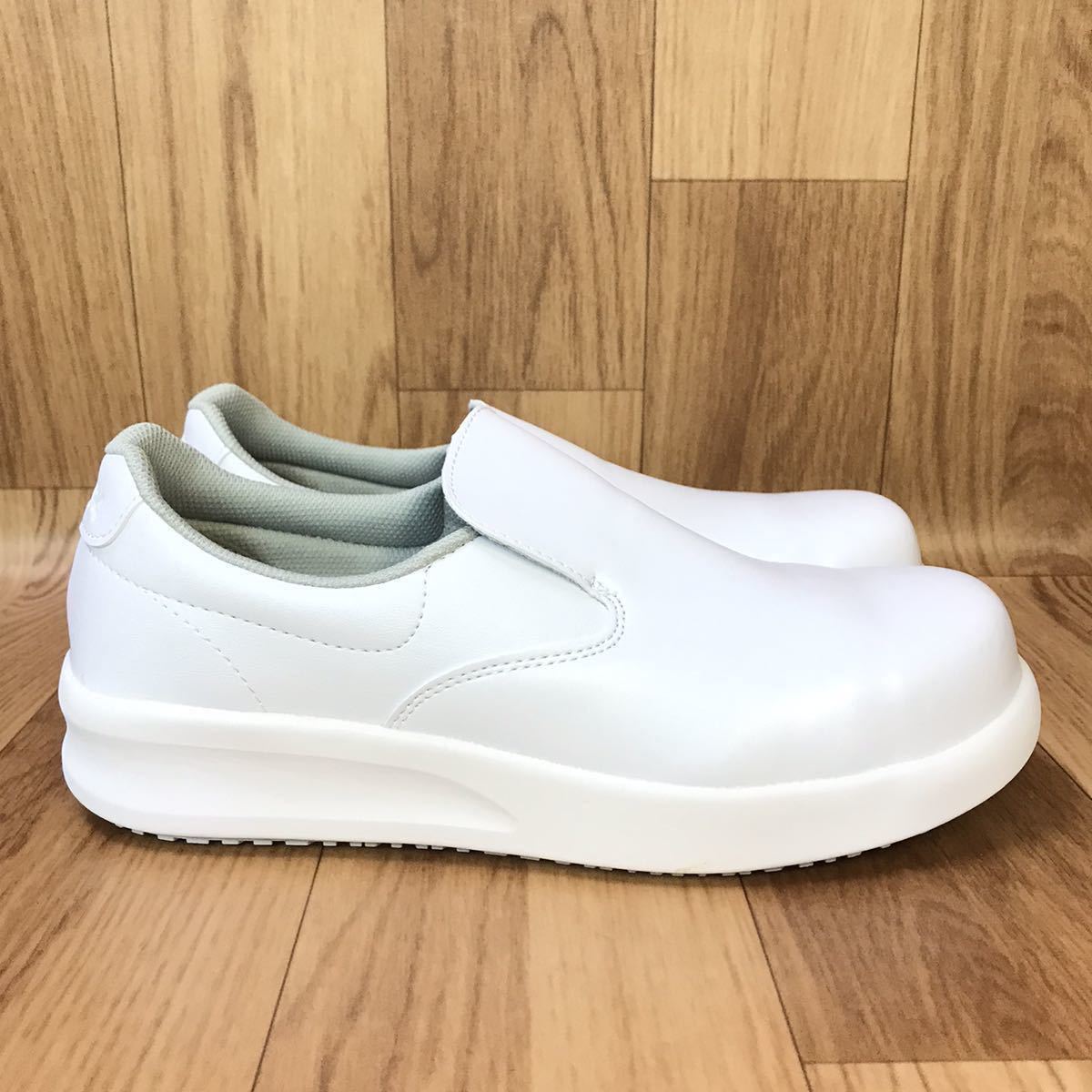  free shipping / unused / green safety wide resin . core super enduring slide work shoes HigRIP 4TH high grip NHF-600 white 27.5cm/ high grip sole safety shoes 