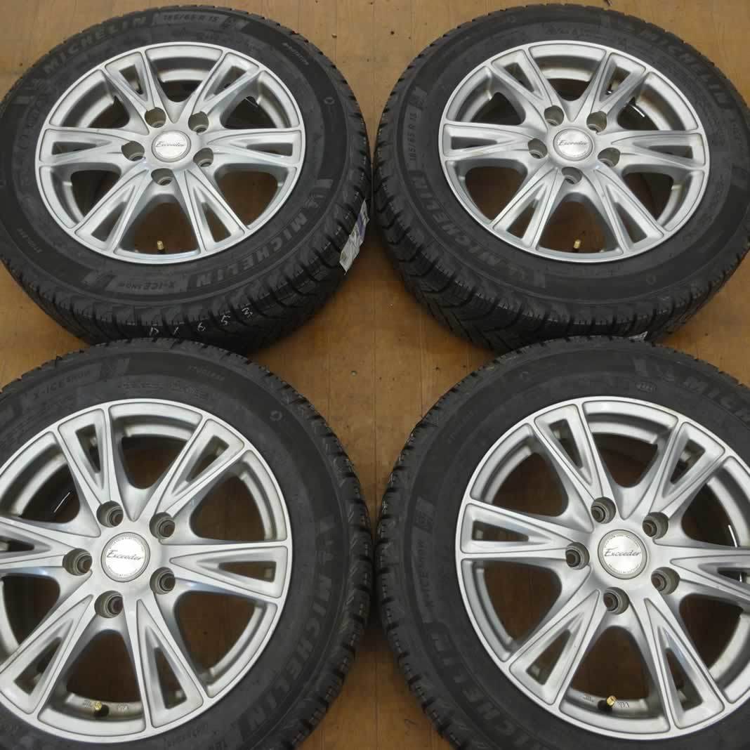 冬新品 2021年製 4本SET 会社宛 送料無料 185/65R15×6J 92T ミシュラン X-ICE SNOW アルミ フリード プラス + GB 5穴 114.3 特価 NO,D1653_画像5