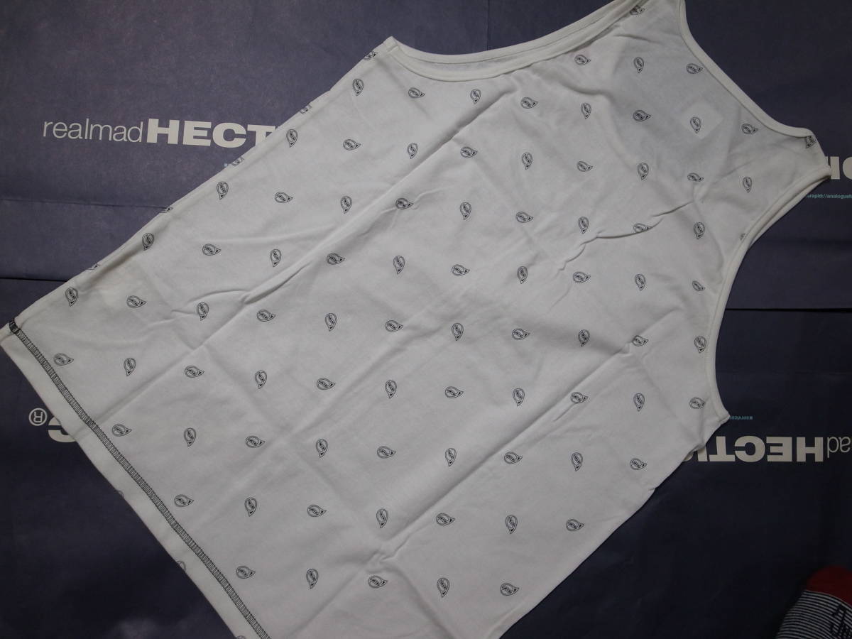  ultra rare *HECTIC Hectic * Bay z Lee pattern tank top * white * made in Japan *M