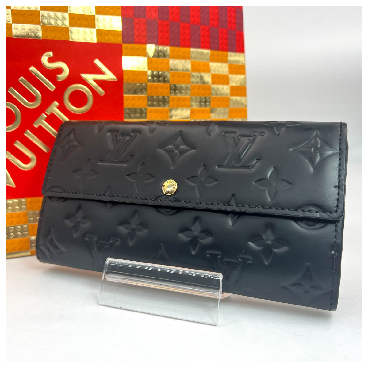 1円～★極美品★4Hg3993　本物保証　Louis Vuitton　M9140F　ルイヴィトン　ヴェルニ モノグラム　ポルトフォイユ　サラ　長財布_画像1