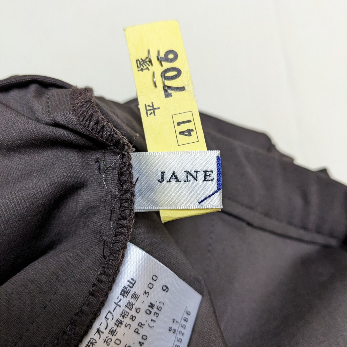 +SS42 JANE MORE ジェーンモア レディース 9号 パンツ ズボン スラックス 茶色 ブラウン 薄手 ストレッチ_画像7