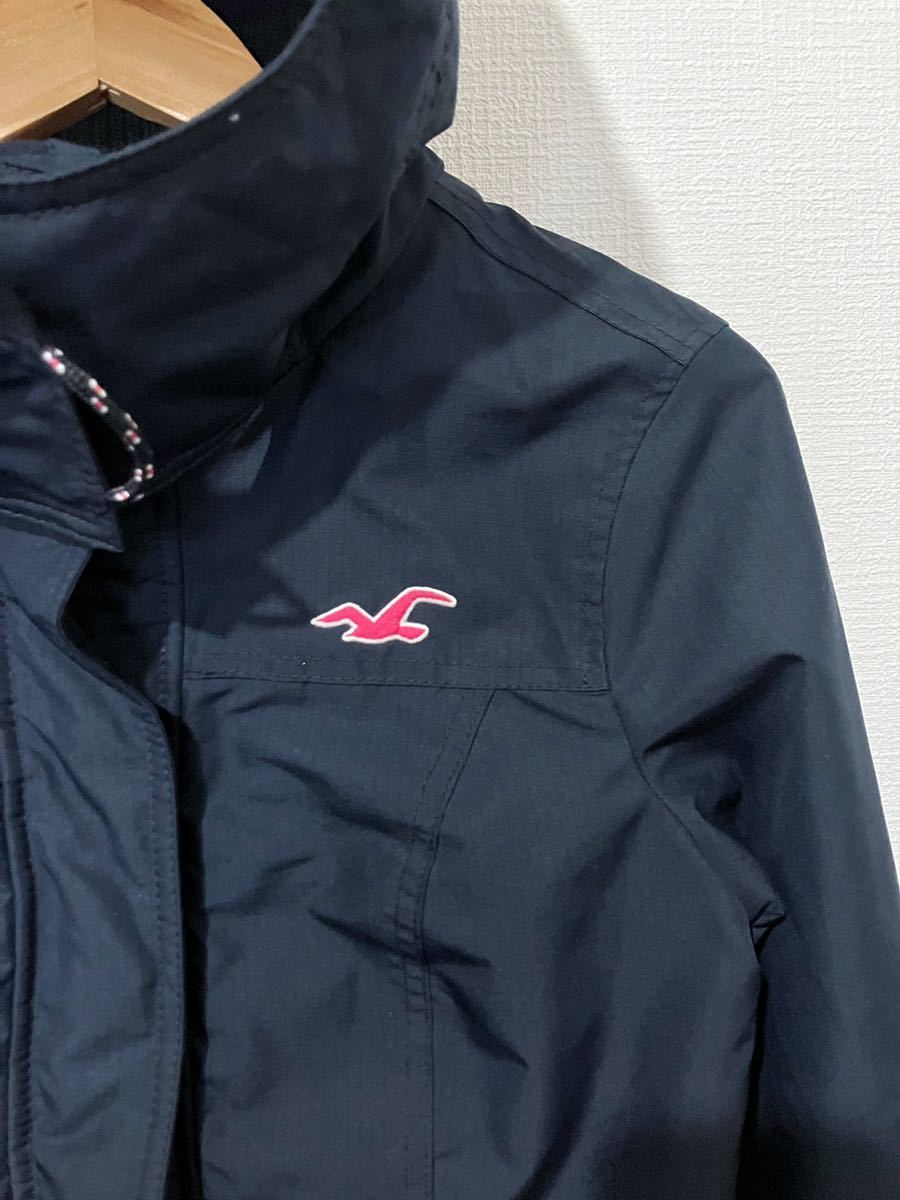 Holister ホリスター ナイロンジャケット インナーフリース All Weather Jacket サイズ XS ネイビー_画像4