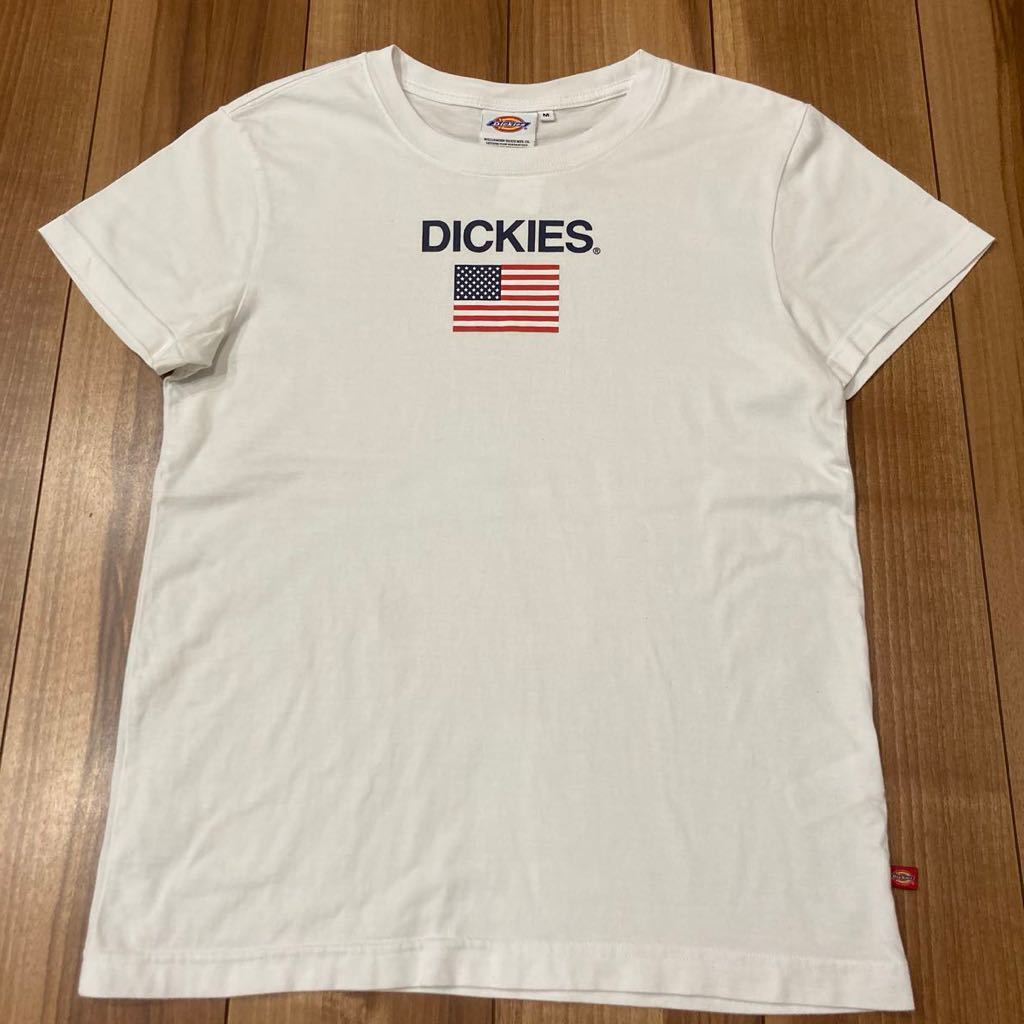 Dickies ディッキーズ 半袖 Tシャツ プリント ビッグプリント USA デカロゴ レディース サイズM 玉mc1538_画像2