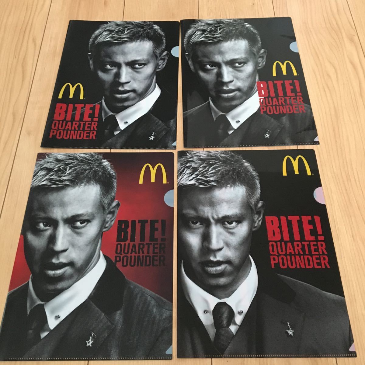  McDonald's * quarter paunda-× Honda .. original clear file *4 pieces set * new goods unused 