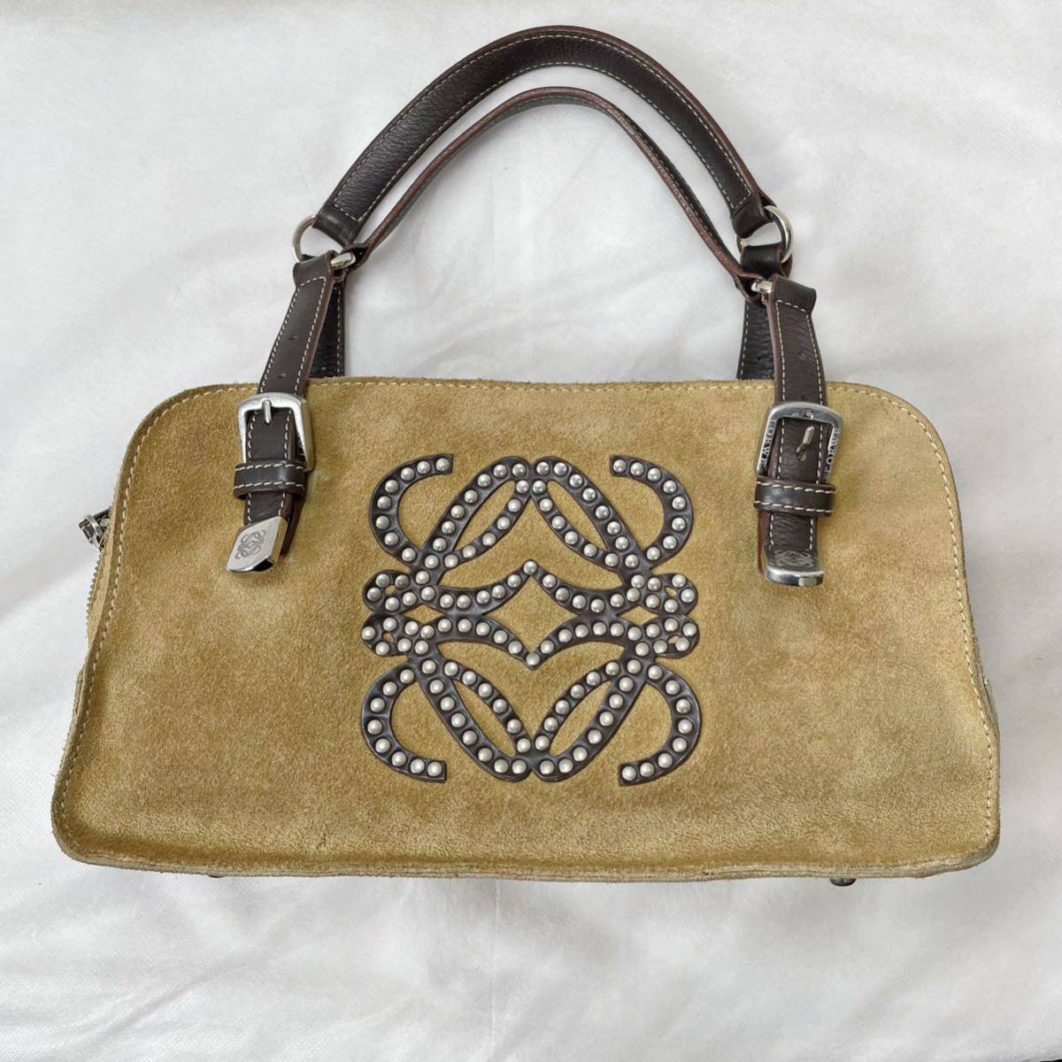 ロエベ LOEWE ビンテージ スエード 2way ショルダーバッグ