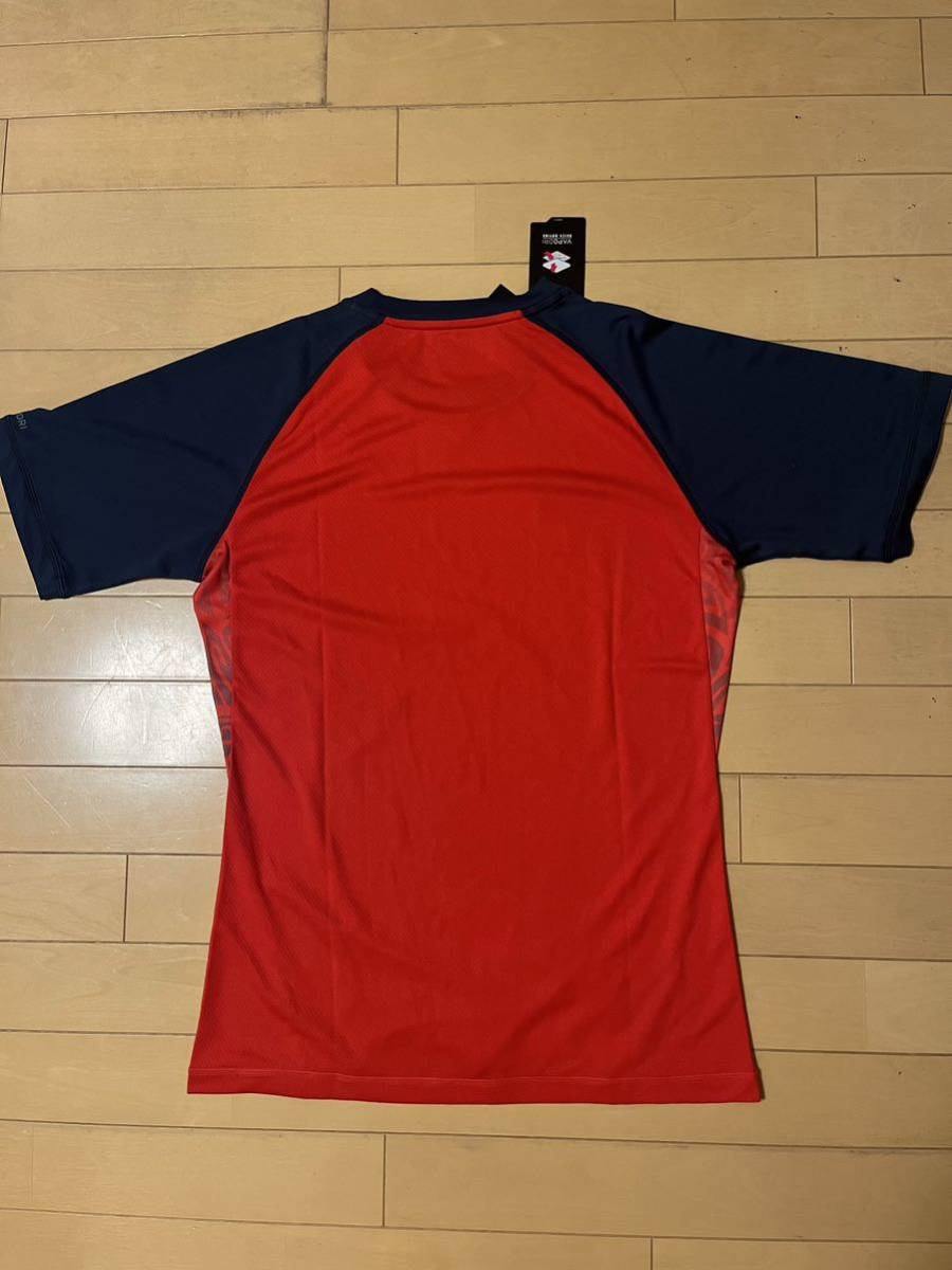 Canterbury 直営店購入 トレーニングT TRAINING TEE RG31512 L サンプル 新品 正規品 カンタベリー ラグビー 半袖 トップス 赤_画像2