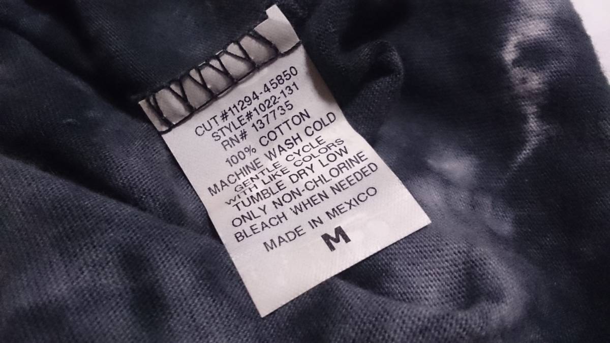 中古 レア NEFF ネフ タイダイ染 ロゴプリント 個性的 半袖 Tシャツ 黒灰系 M_画像6