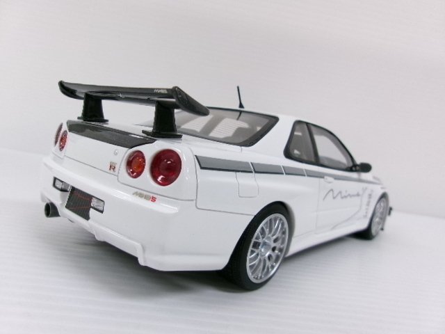 OttO 1/18 ニッサン スカイライン R34 GT-R マインズ ホワイト (8179