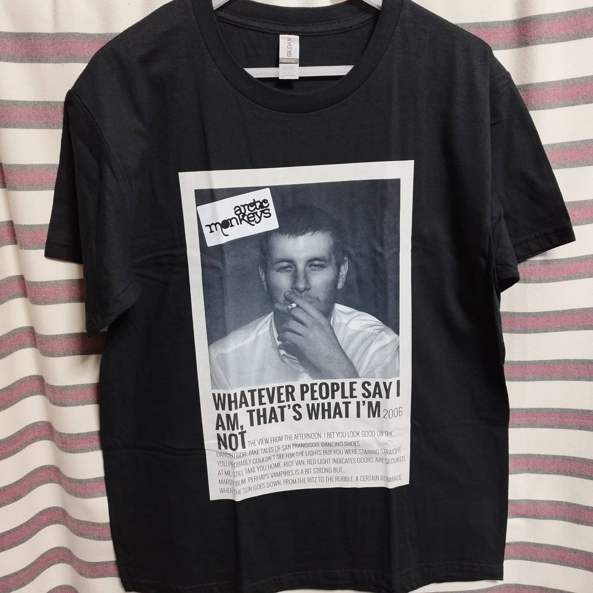 アークティックモンキーズ（Arctic Monkeys【黒 Lサイズ】バンドTシャツ 新品/送料無料◇ OASIS BLUR RADIOHEAD NIRVANAの画像1