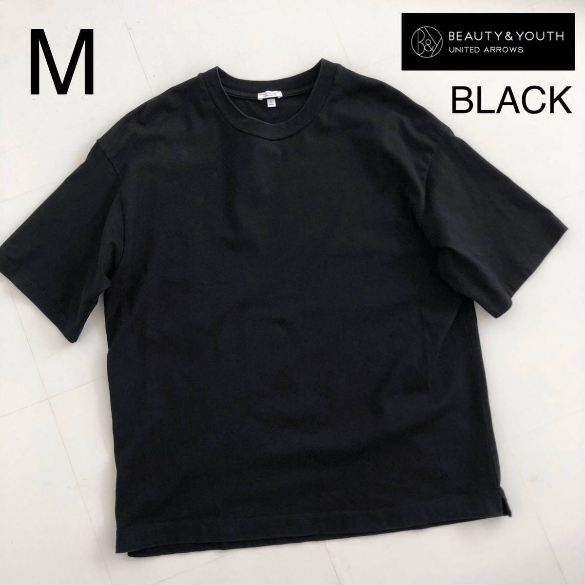 BEAUTY & YOUTH United Arrows oversize big Silhouette T-shirt M black black B&Y beauty & Youth UNITED ARROWS