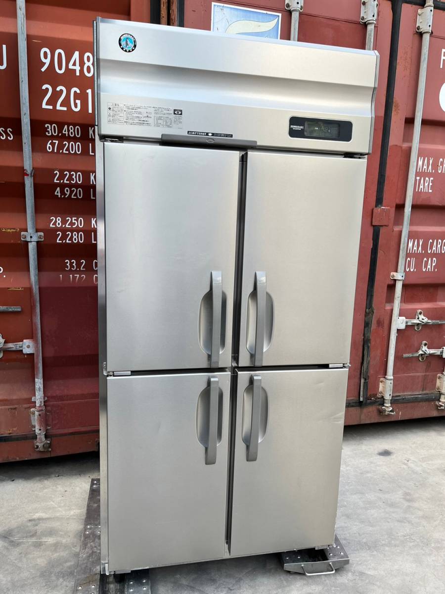E5003-5【在庫一掃セール】ホシザキ/冷蔵庫/4枚扉/HR-90AT/2018年製/単相100V W900×D650×H1910 飲食店/厨房/店舗/業務用