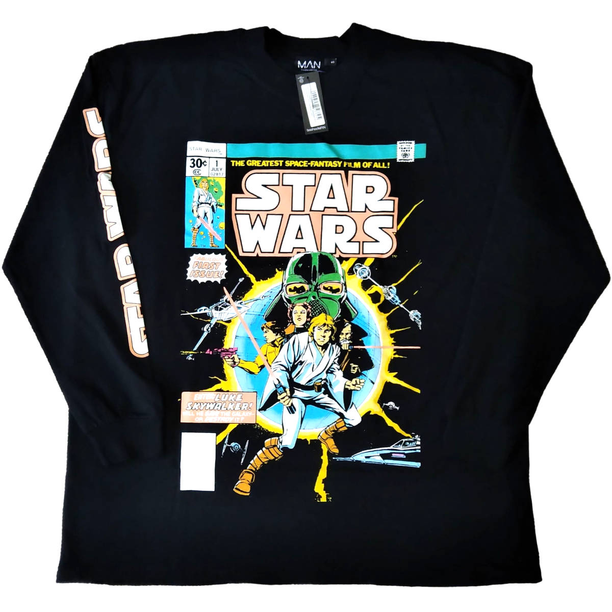 スターウォーズ　オーバーサイズ長袖Tシャツ　Sサイズ(※実寸はXL~2XLくらい)　ロンT　star wars　アメコミ　袖プリ_画像1