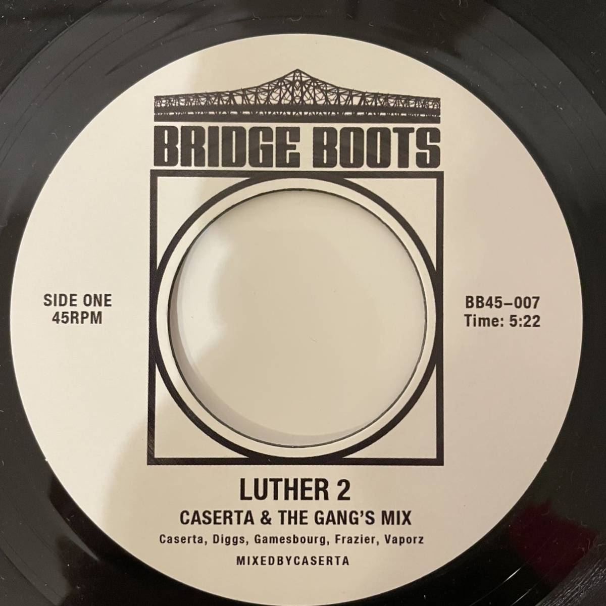 【7インチ レコード】Caserta 「Luther 2」Bridge Boots BB45-007 / LUTHER VANDROSS「I'D RATHER」のremix_画像1