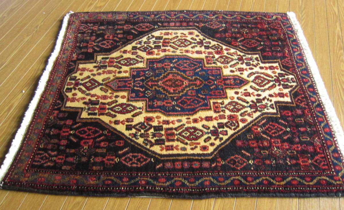 89x71】イラン直輸入☆サナンダジ産ペルシャ絨毯・カーペット 89x71】イラン直輸入☆サナンダジ産ペルシャ絨毯・カーペット
