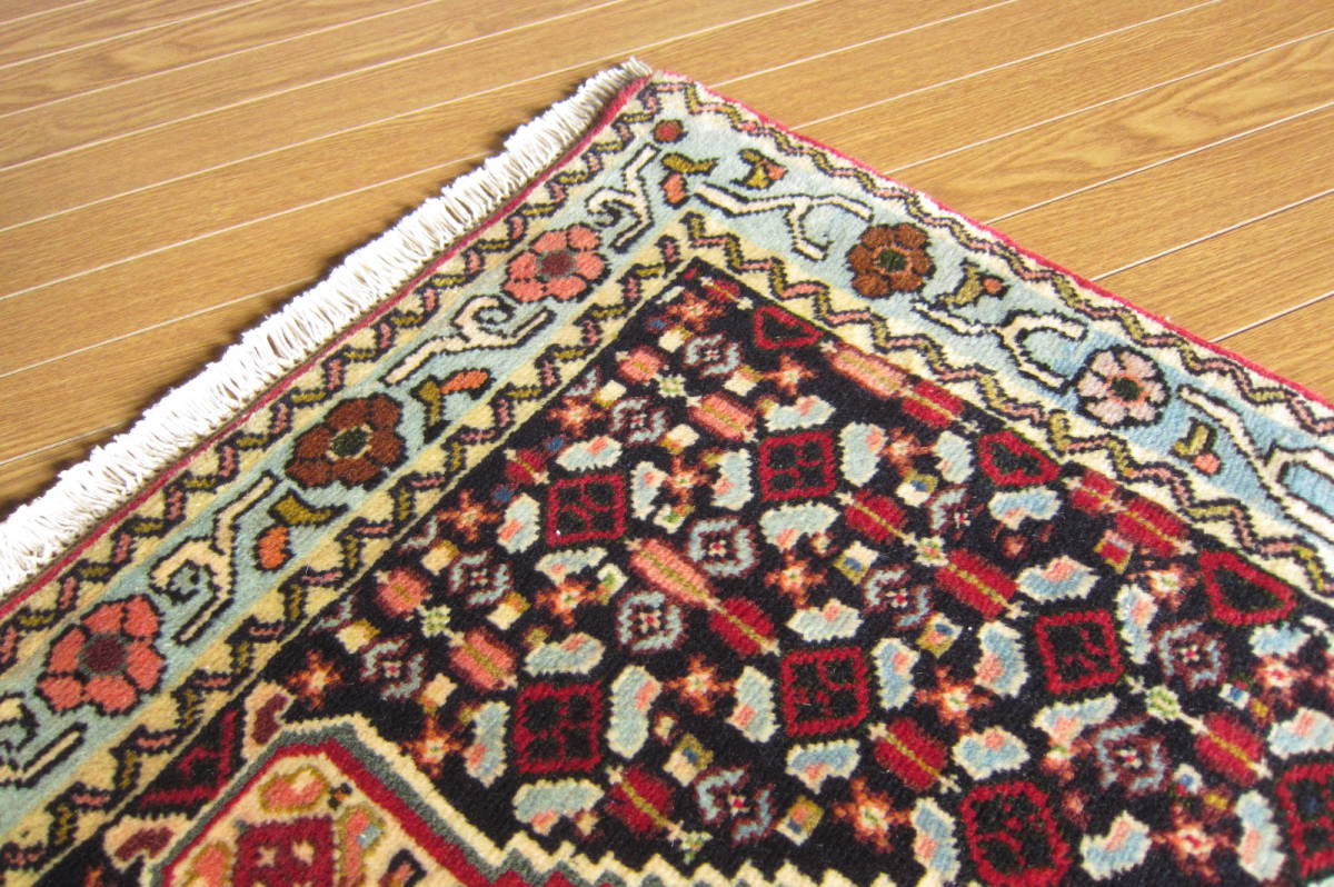 97x72】イラン直輸入☆サナンダジ産ペルシャ絨毯・カーペット 97x72】イラン直輸入☆サナンダジ産ペルシャ絨毯・カーペット