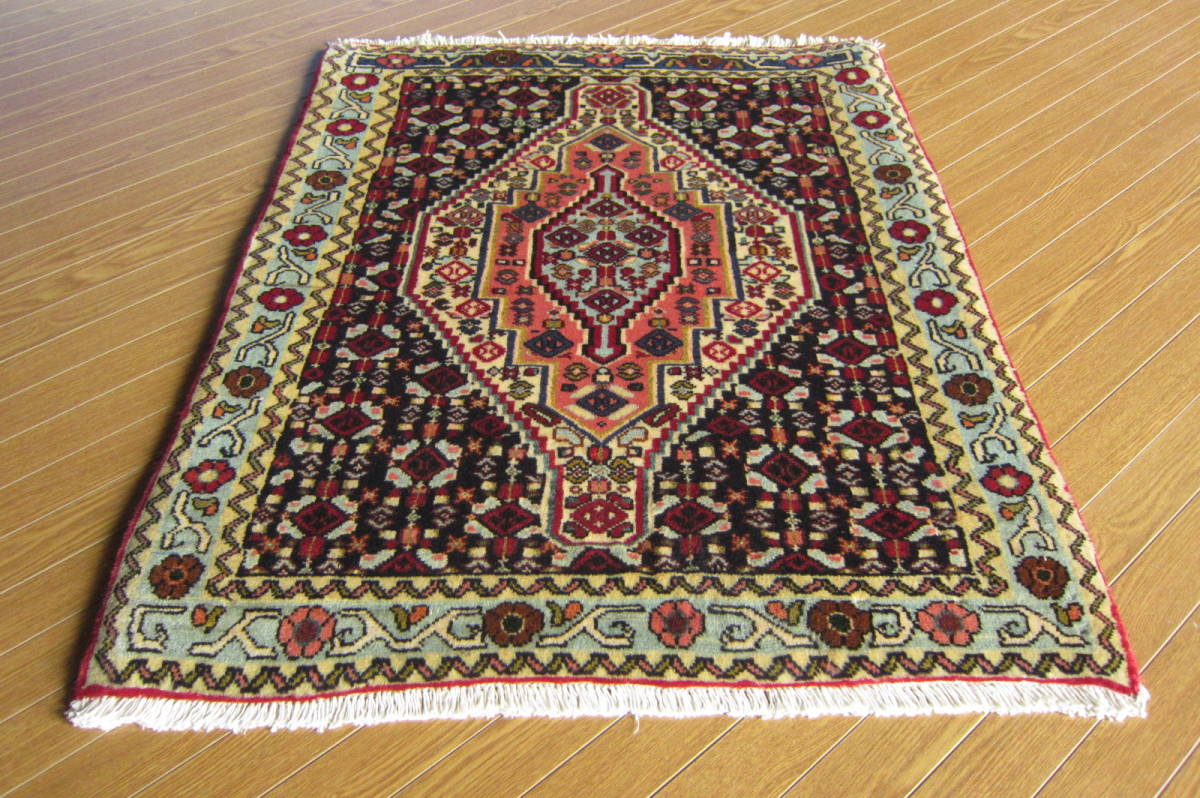 88x72】イラン直輸入☆サナンダジ産ペルシャ絨毯□8341-130 ditgaixinh.me
