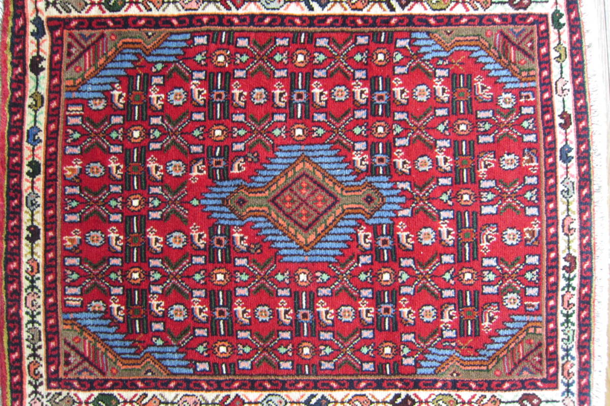 89x70】イラン直輸入☆ハメダン産ペルシャ絨毯・カーペット 89x70】イラン直輸入☆ハメダン産ペルシャ絨毯・カーペット