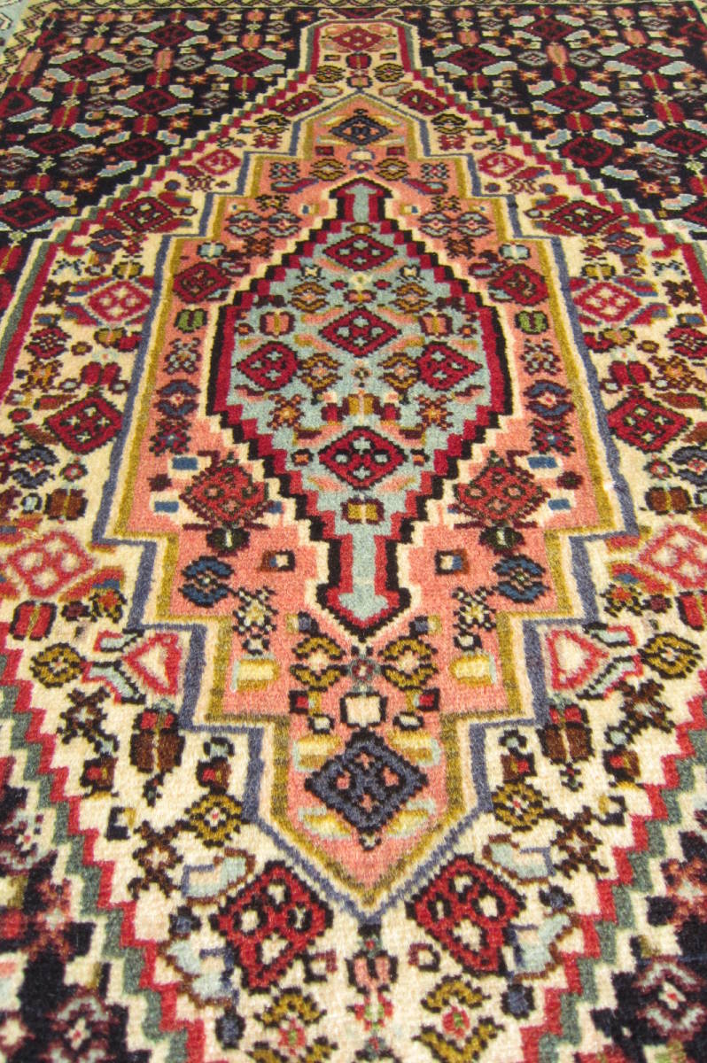 97x72】イラン直輸入☆サナンダジ産ペルシャ絨毯・カーペット 97x72】イラン直輸入☆サナンダジ産ペルシャ絨毯・カーペット
