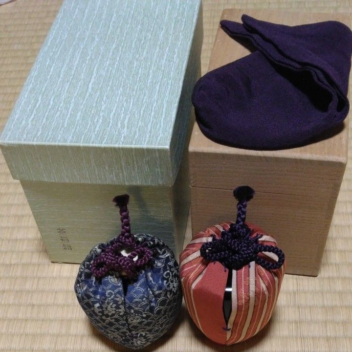 茶通箱 茶入(お仕覆付) 中棗(大津袋付) 茶道具 茶通箱セット(茶通箱 茶入 棗)仕覆 正絹大津袋|Yahoo!フリマ
