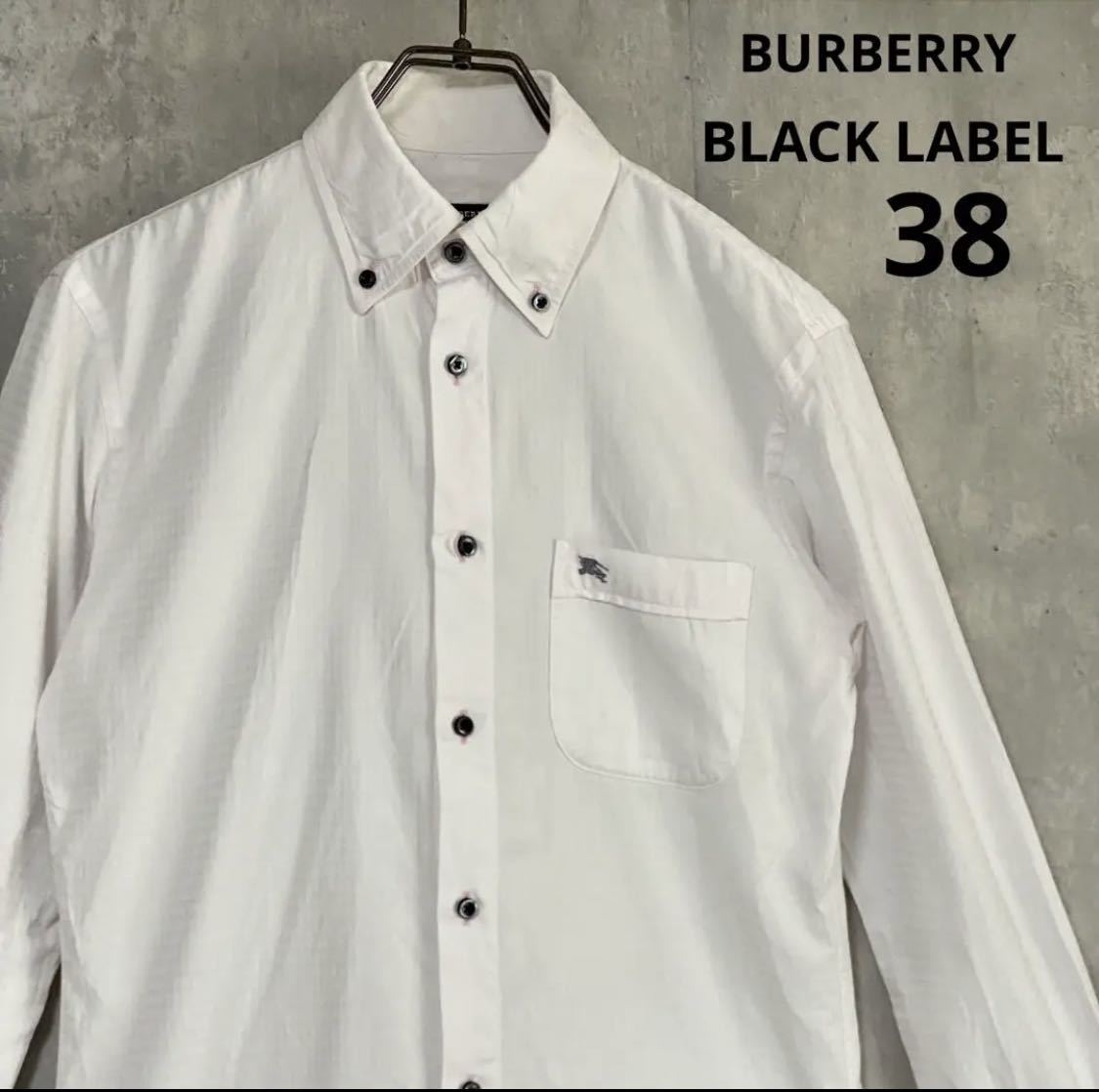 バーバリーブラックレーベル BURBERRY 長袖シャツ 薄ピンク 綿 38