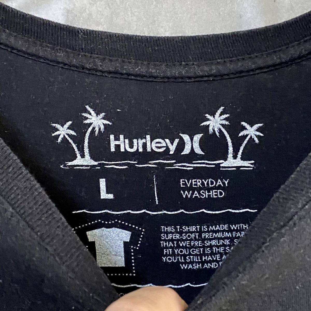 ハーレー Hurley 黒 Tシャツ L プリントTシャツ ボタニカル|PayPayフリマ