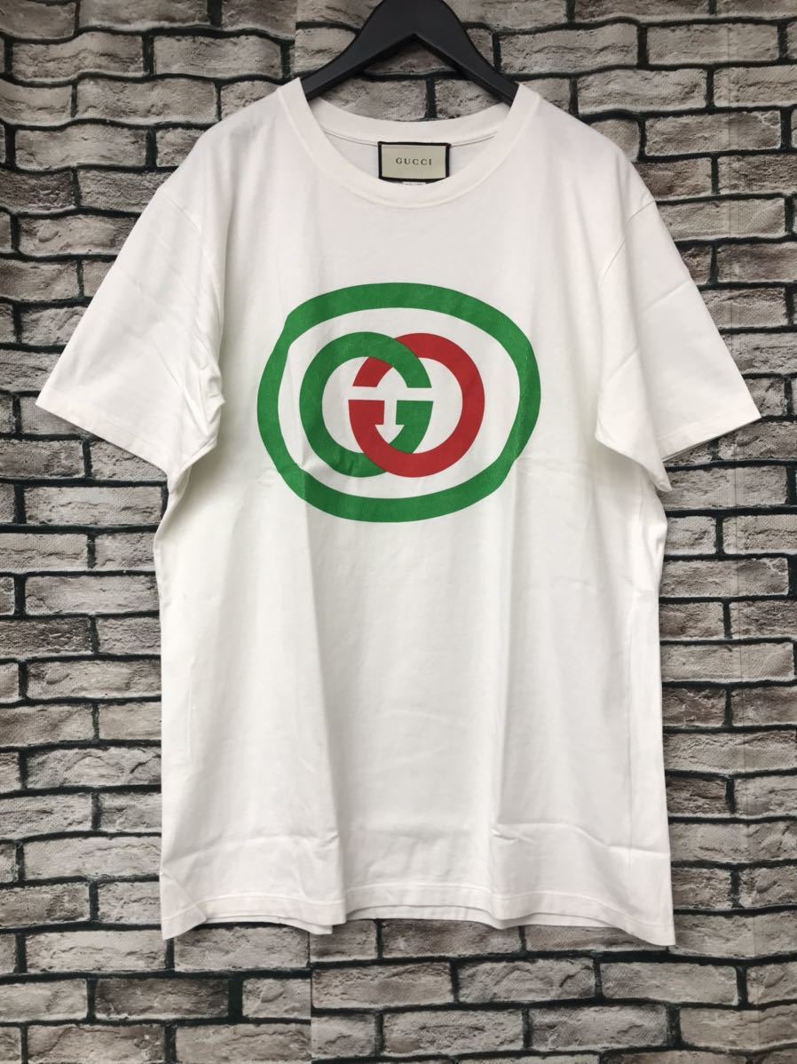 ★GUCCI グッチ★20SS 565806 XJBAU インターロッキングG ロゴプリントTシャツの画像1