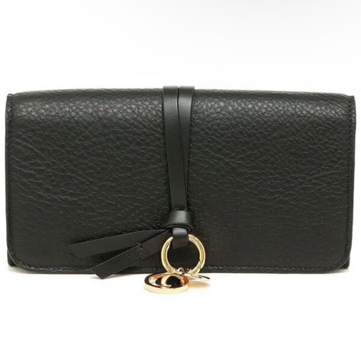 □新品□クロエ 長財布 アルファベット ブラック レディース CHLOE