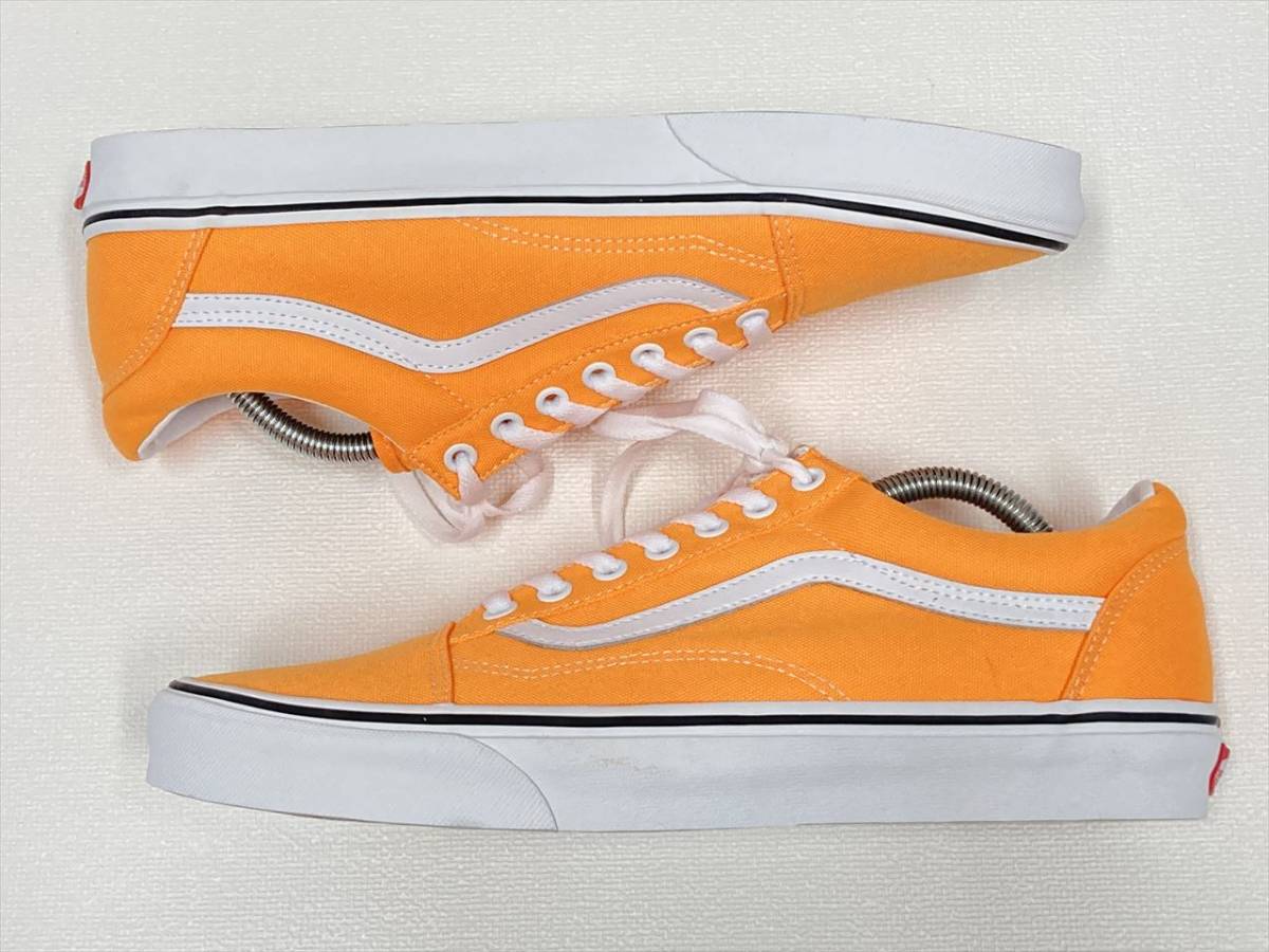 VANS OLD SKOOL ネオンオレンジ 白ライン US10.5 (28.5cm) バンズ オールドスクール アメリカ企画限定!!