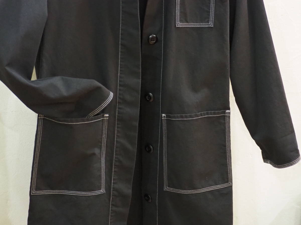 数量限定】 ブラック コート ワーク ステッチ コットン 6 margiela