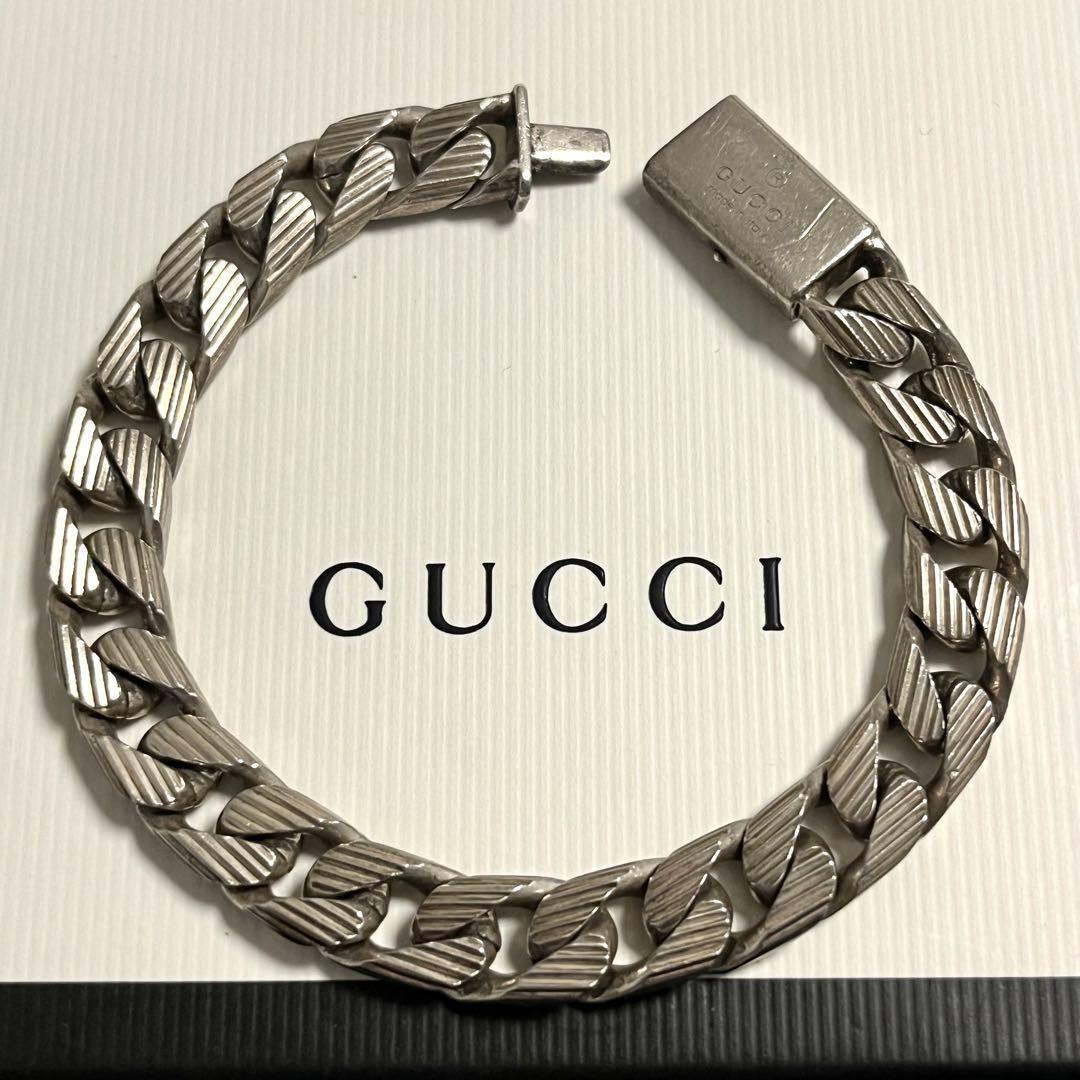 希少］GUCCI Vintage オールド グッチ フラット リンクチェーン