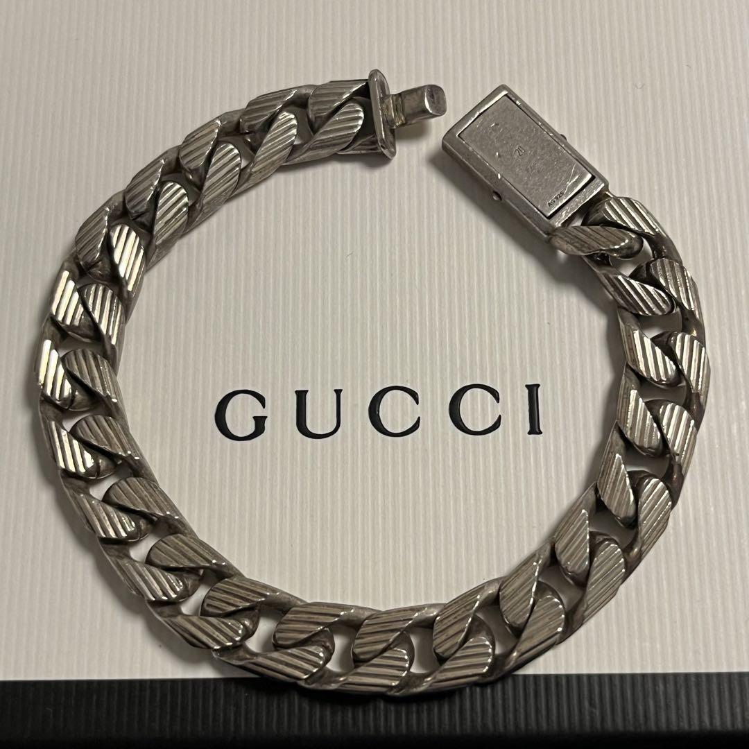 希少］GUCCI Vintage オールド グッチ フラット リンクチェーン