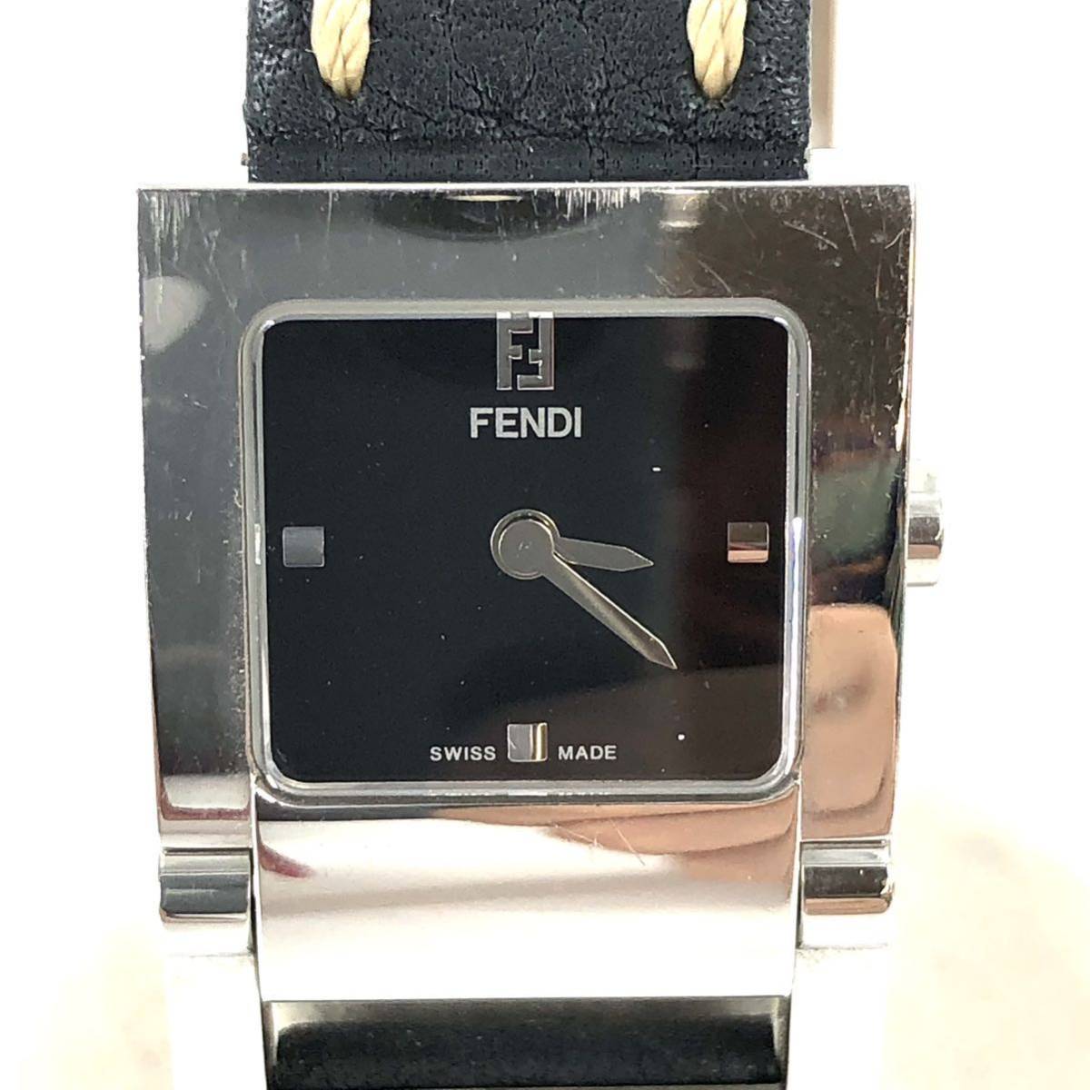 『ブランド腕時計▲5点セット』KA-284 FENDI フェンディ バーバリー dunhill ダンヒル ユニバーサルジュネーブ QZ SS 黒文字盤 メンズ_画像3