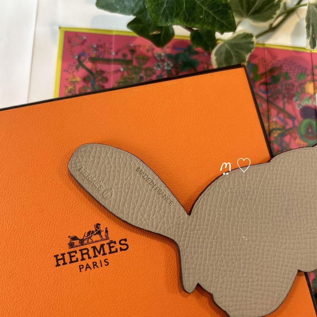 送料無料　HERMES　エルメス　プティアッシュ　バッグチャーム　レザーキーホルダー　プレーリードッグ　アニマルモチーフ　希少レア